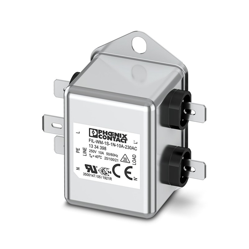 1334398 FIL-WM-1S-1N-10A-250V AC 50/60 Hz Filtre électromagnétique pour la suppression du bruit électrique