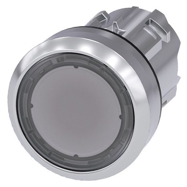 Le bouton métallique Sirius ACT 3SU1051-0AB70-0AA0 avec bouton plat lumineux brillant