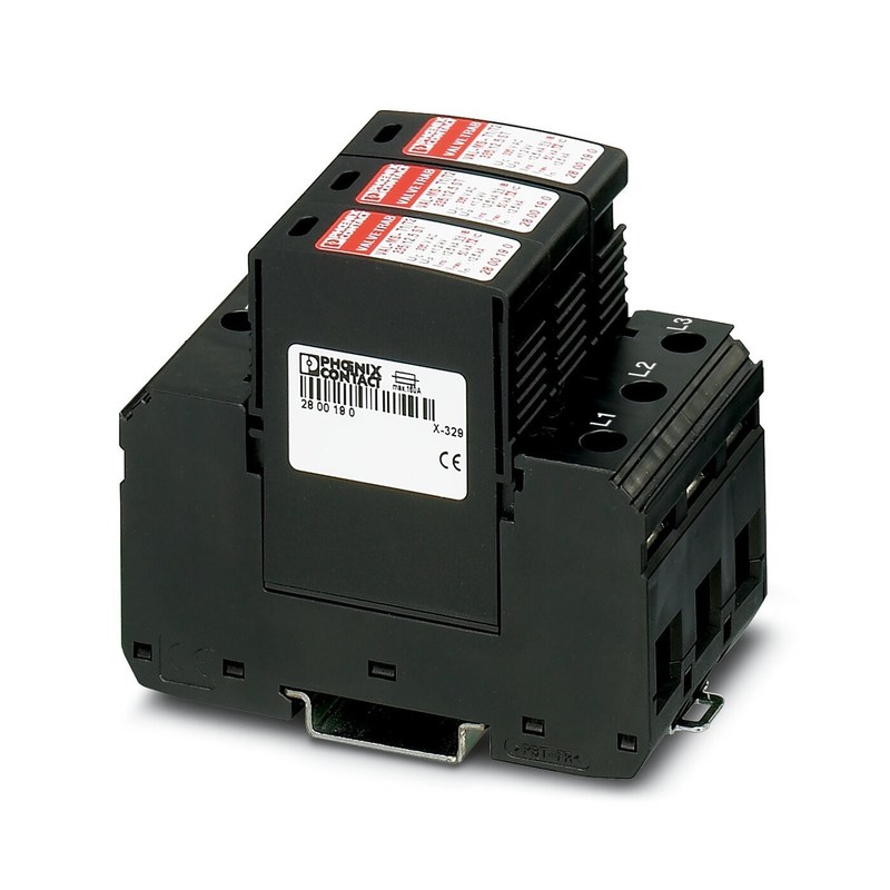4 pôle 2800189 VAL-MS-T1/T2 335/12.5/3 0 Protection contre la foudre et les surtensions de classe 1/2 pour 380 V
