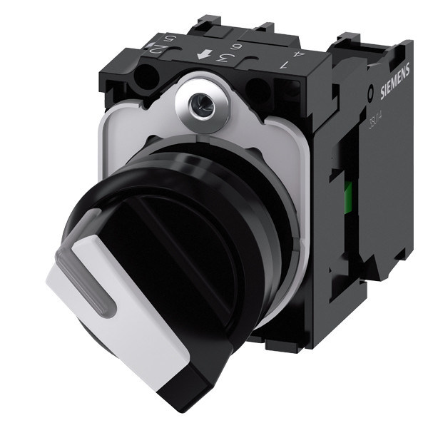 Commutateur de sélection de manche courte en plastique 3SU1100-2BF60-1MA0 pour 2 positions dans SIRIUS ACT