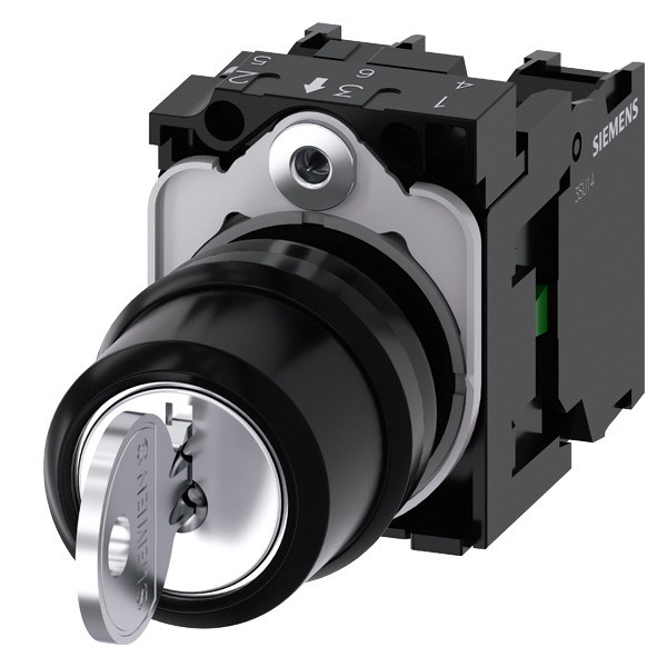 3SU1100-4BL11-1NA0 RONIS Plastique SIRIUS ACT Unité complète avec commutateur à clé à 3 positions