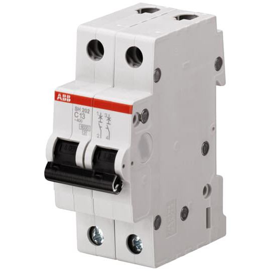 SH202-C2 Disjoncteur miniature 2P C 4 A BCD courbe C Convient pour diverses applications