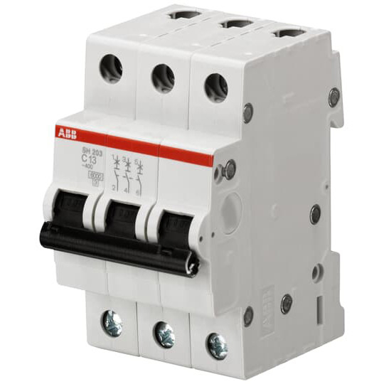 MCB SH203-D4 Disjoncteur miniature 3P D 4 A pour les systèmes de distribution d'énergie