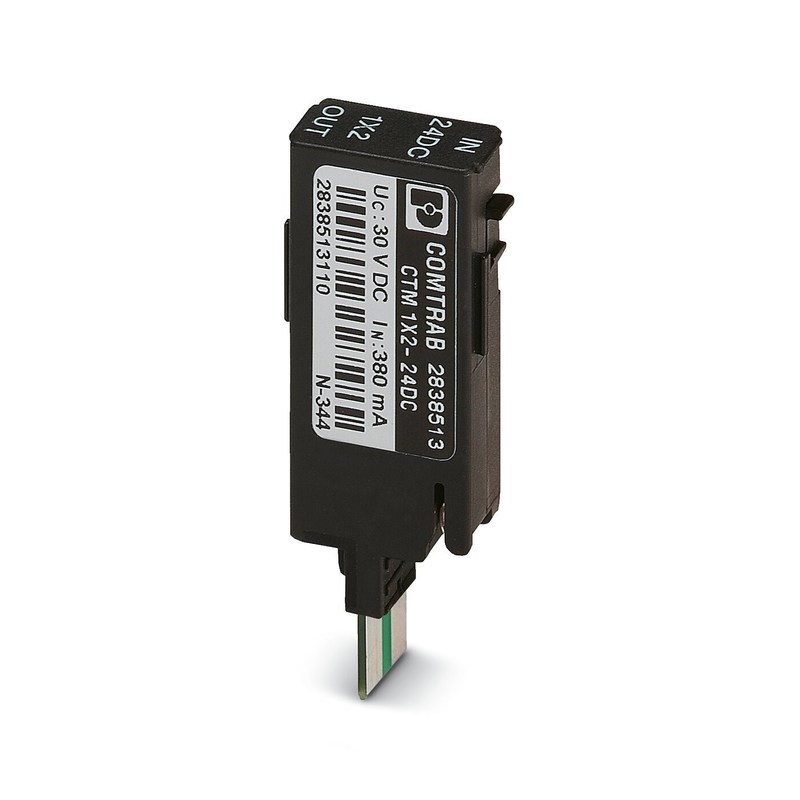 2838500 CTM 1X2- 24DC prise de protection contre les surtensions pour une tension nominale de 24 V CC et un pôle