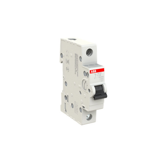 Protection du circuit MCB SH201-C25 Disjoncteur miniature 1P C 25 A avec courbe BCD C
