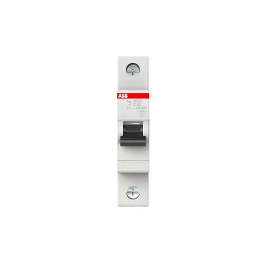 BCD courbe C MCB SH201-C63 Disjoncteur miniature 1P 63 A Capacité de rupture