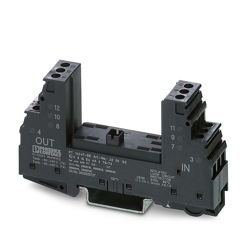 Base de protection contre les surtensions de tension nominale 48 V CC 2856126 PT 1X2 F-BE avec 1 pôle