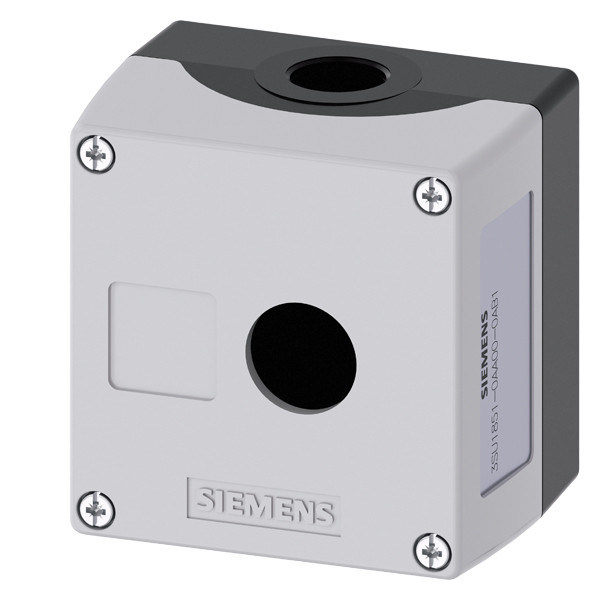 PLC 3SU1851-0AA00-0AB1 Emballage métallique durable pour appareils de commande ronds de 22 mm, haut gris