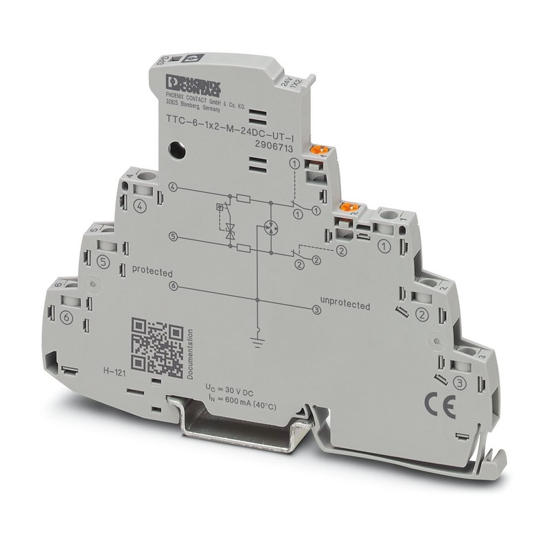 Numéro de pôle 2 TTC-6-1X2-M-24DC-UT-I Protecteur contre les surtensions pour tension nominale 24 V CC