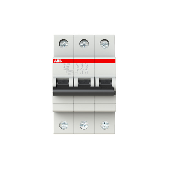 MCB SH203-B40 Disjoncteur miniature 3P B 40A BCD Courbe B Fréquence nominale Hz 50 Facile