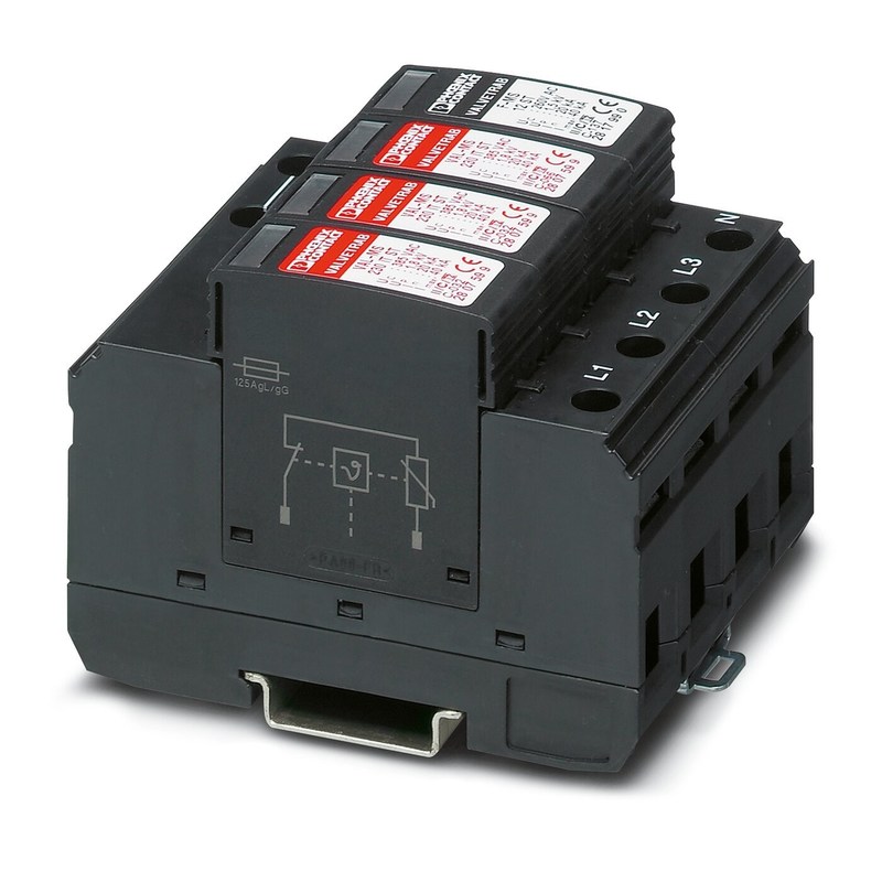 230V AC 4 pôles type 2 Protecteur contre les surtensions à l'intérieur de Phoenix Contact VAL-MS 230IT/3 1-FM