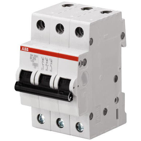 MCB SH203-B63 Disjoncteur miniature Nombre de pôle 3 B 63A Fréquence nominale Hz 50