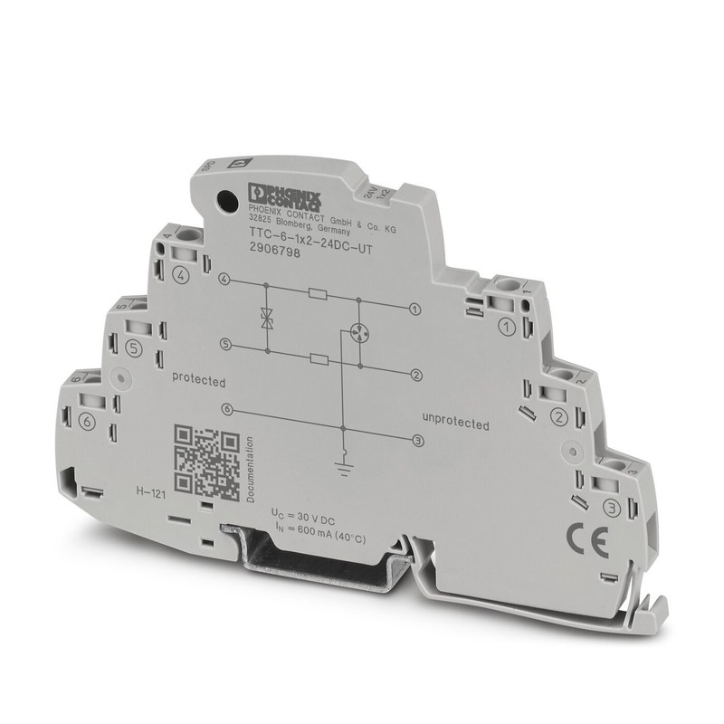 TTC-6-1X2-24DC-UT Protègeur contre les surtensions 2 pôles 24 V CC Solution de protection industrielle