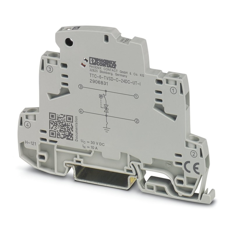 TTC-6-TVSD-C-24DC-UT-I Phoenix Protecteur contre les surtensions de contact à 2 pôles Voltage nominal 24 V CC
