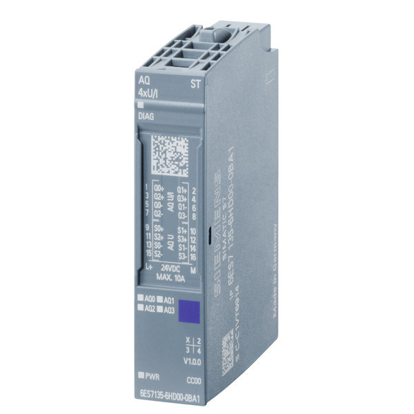 6ES7135-6HD00-0BA1 ET 200SP Sortie analogique AQ 4xU/I Norme avec configuration flexible