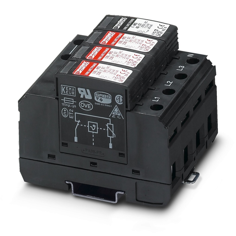 2858564 VAL-MS 320/3 1 contact phénix type 2 protection contre les surtensions 4 pôle 230 V CA nominé