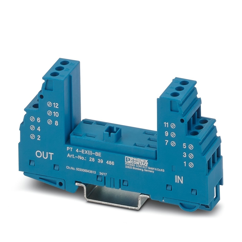 PT 4-EX I -BE Phoenix Protecteur contre les surtensions de contact Voltage nominal 24 V CC Nombre de pôle 1