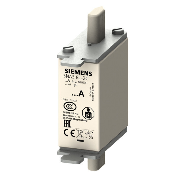 PLC 3NA3814-2C LV HRC Fuse Link GL/GG avec indicateur avant Taille 000 Facile à installer