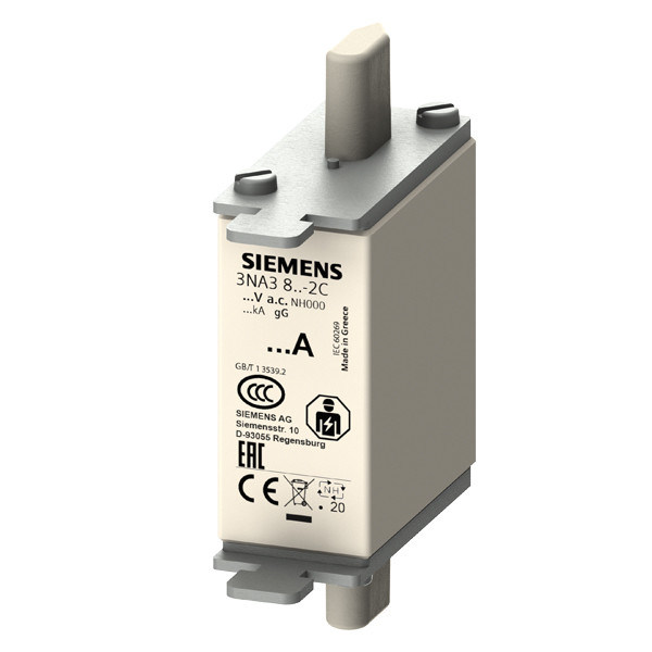 Taille 000 LV HRC Connexion de fusible GL/GG avec appuie-grippe non isolée et indicateur avant