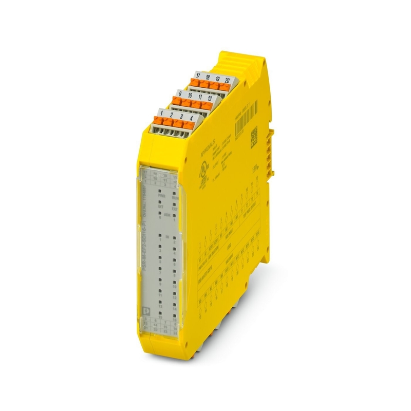 Module d'extension du relais de tension PSR-M-EF1-SDI8-SDO4-DO4-PI pour la charge de contact d'arrêt de sécurité