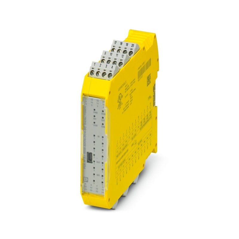 Module de sécurité PSR-M-B2-SDI8-SDO4-DO4-SC pour l'arrêt de sécurité par charge de contact