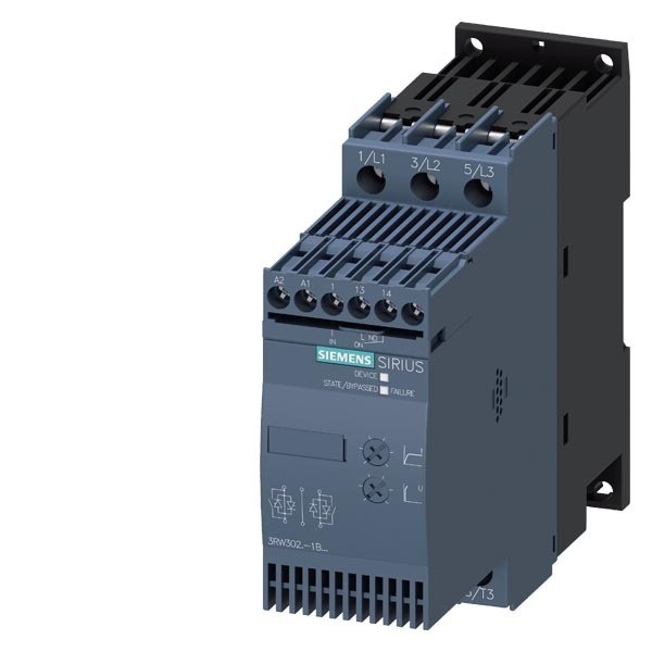 3RW3026-2BB04 Siemens Soft Starter S0 Taille des terminaux à vis Augmentation de l'efficacité du contournement